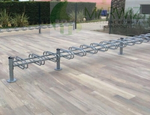 Stojak rowerowy modułowy Merkury 3-miejscowy jednostronny