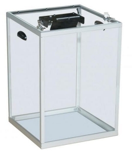 Urna przezroczysta z pleksi (z licznikiem i klapką) - 400 x 400 x h.520 mm Procity