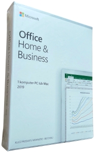 Microsoft Office 2019 Home and Business WIN/MAC BOX PL Medialess (pudełko) Wersja fizyczna produktu! Dostępny od ręki!