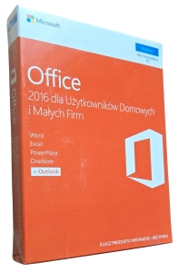 Microsoft Office 2016 Home and Business BOX PL Medialess (pudełko) Wersja fizyczna produktu! Dostępny od ręki!